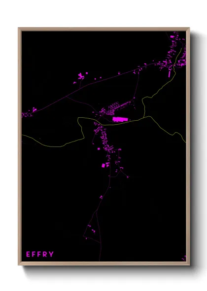 Une affiche de carte sur Effry