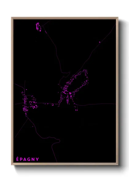 Une affiche de carte sur Épagny