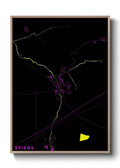 Une affiche de carte sur Épieds