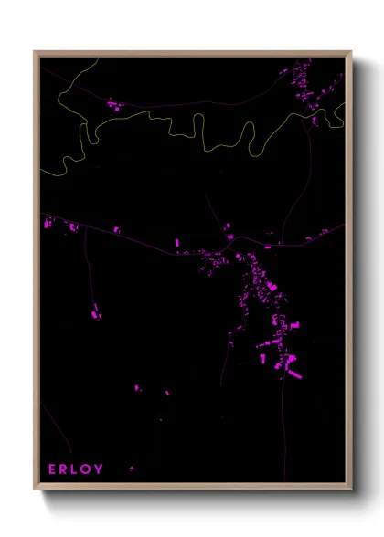 Une affiche de carte sur Erloy