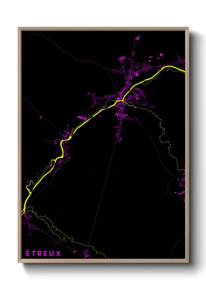 Une affiche de carte sur Étreux