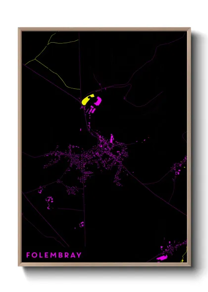 Une affiche de carte sur Folembray