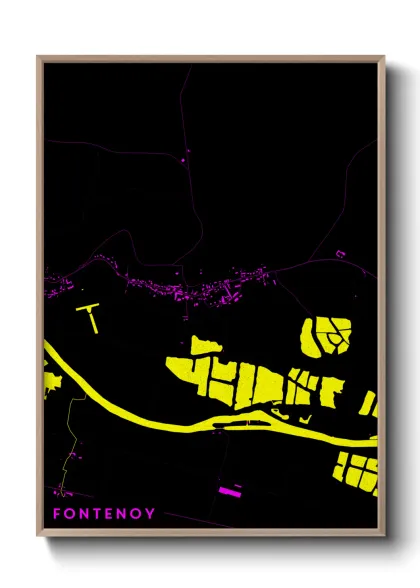 Une affiche de carte sur Fontenoy