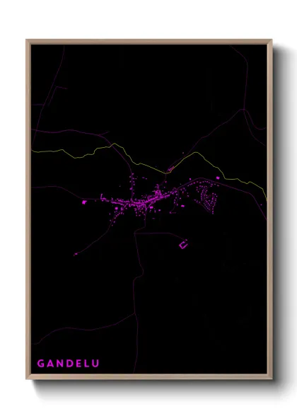 Une affiche de carte sur Gandelu