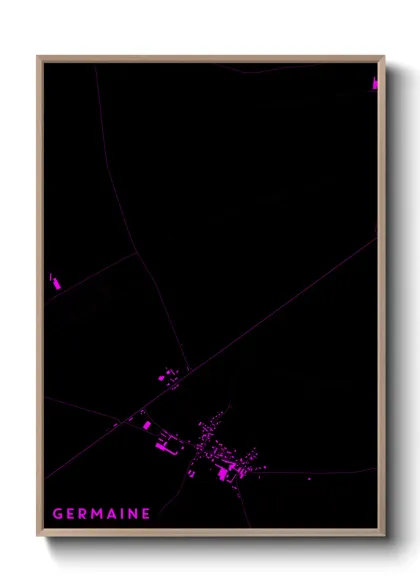 Une affiche de carte sur Germaine