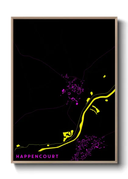 Une affiche de carte sur Happencourt