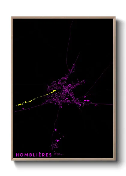 Une affiche de carte sur Homblières