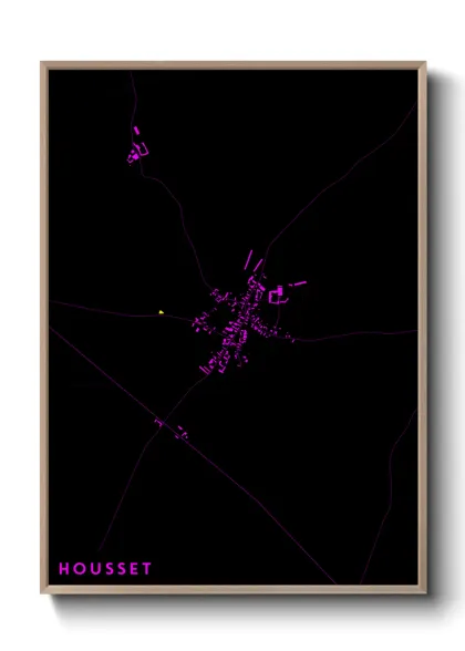 Une affiche de carte sur Housset