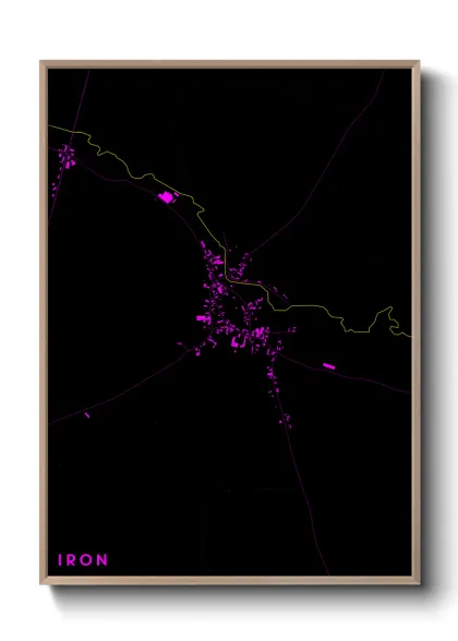 Une affiche de carte sur Iron