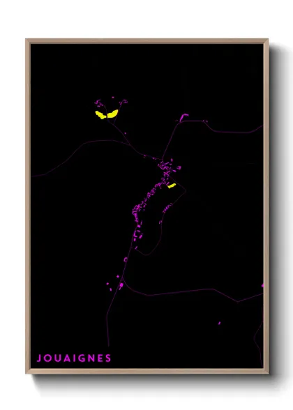 Une affiche de carte sur Jouaignes