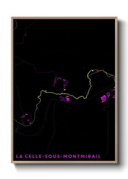 Une affiche de carte sur La Celle-sous-Montmirail