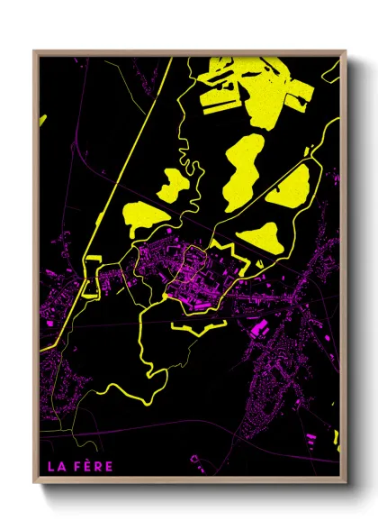 Une affiche de carte sur La Fère