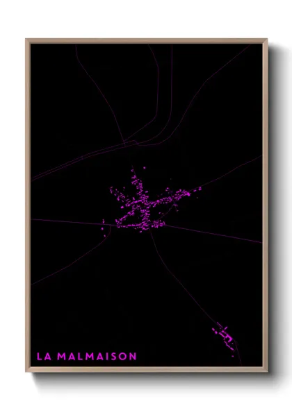 Une affiche de carte sur La Malmaison