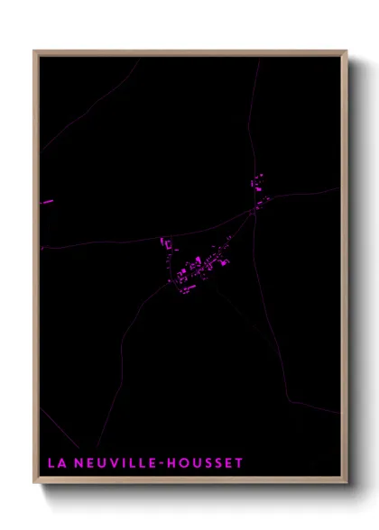 Une affiche de carte sur La Neuville-Housset