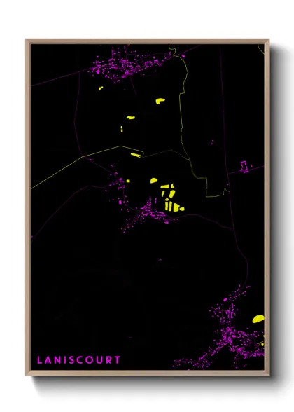 Une affiche de carte sur Laniscourt