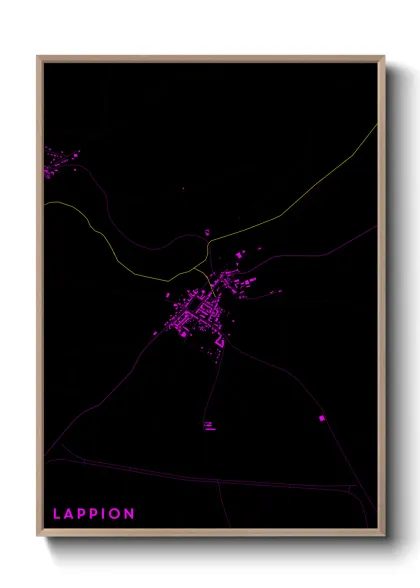 Une affiche de carte sur Lappion