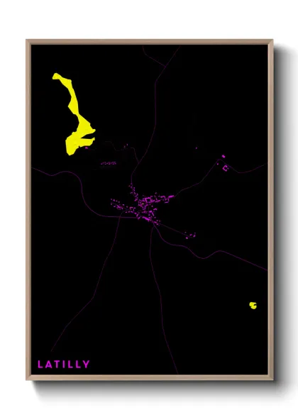 Une affiche de carte sur Latilly