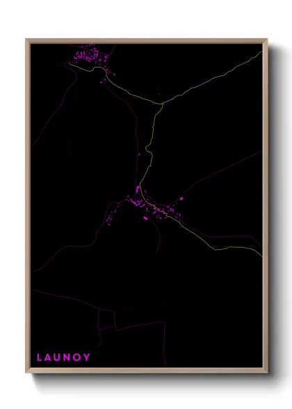 Une affiche de carte sur Launoy