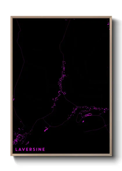 Une affiche de carte sur Laversine