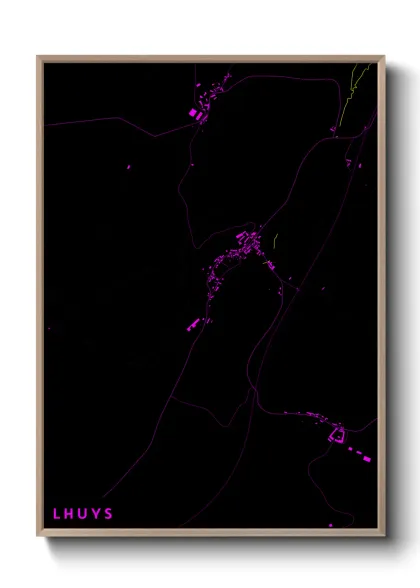 Une affiche de carte sur Lhuys