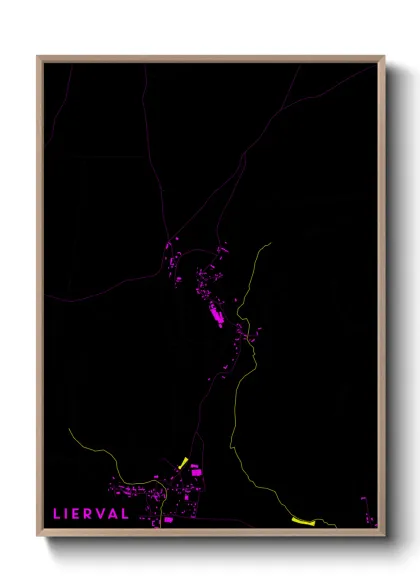 Une affiche de carte sur Lierval