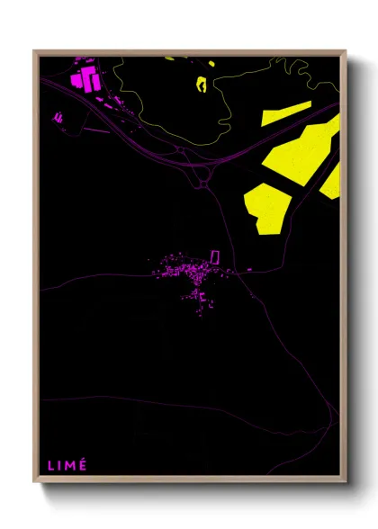 Une affiche de carte sur Limé