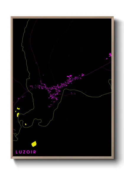 Une affiche de carte sur Luzoir