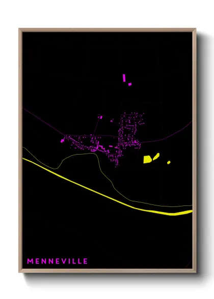 Une affiche de carte sur Menneville