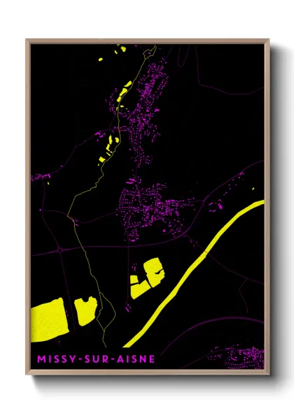 Une affiche de carte sur Missy-sur-Aisne