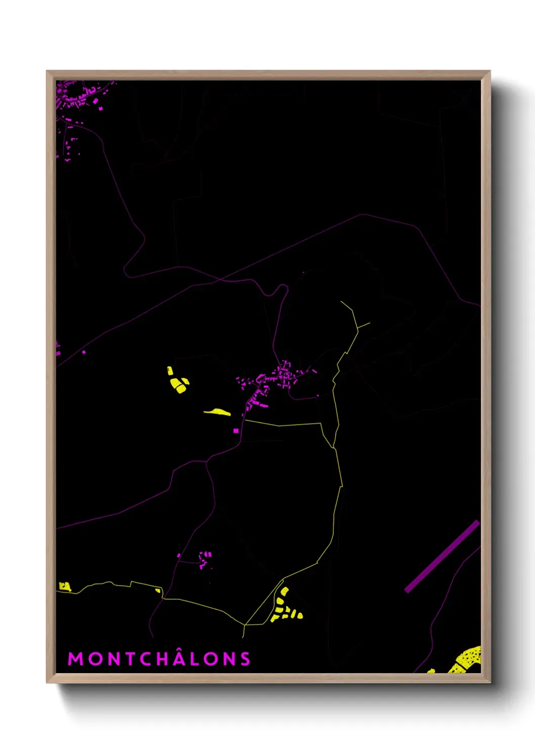 Un poster carte Montchâlons