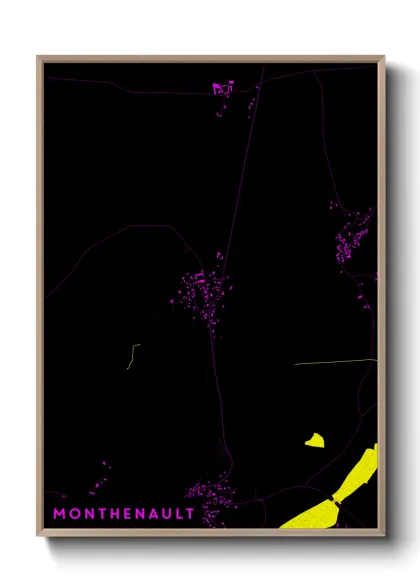 Une affiche de carte sur Monthenault