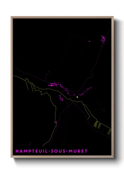 Une affiche de carte sur Nampteuil-sous-Muret