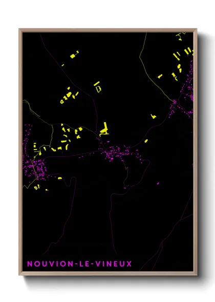 Une affiche de carte sur Nouvion-le-Vineux