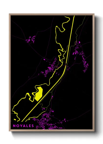 Une affiche de carte sur Noyales