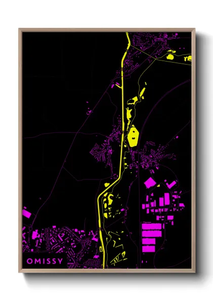 Une affiche de carte sur Omissy