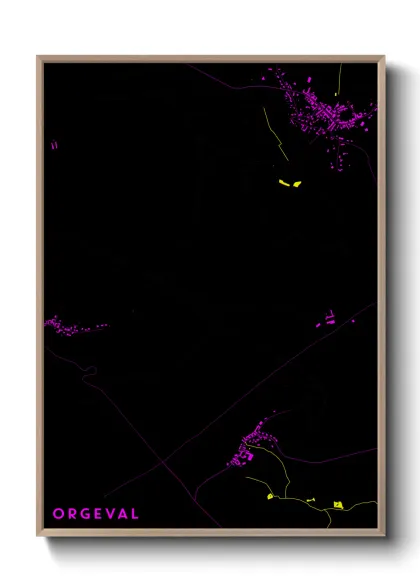 Une affiche de carte sur Orgeval