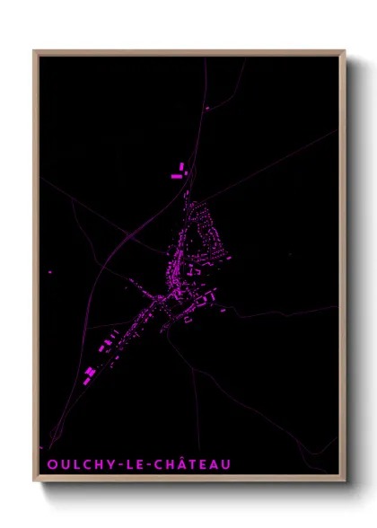 Une affiche de carte sur Oulchy-le-Château