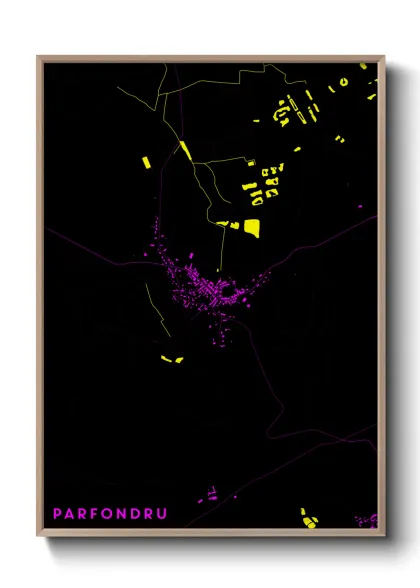 Une affiche de carte sur Parfondru
