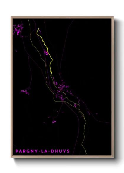 Une affiche de carte sur Pargny-la-Dhuys