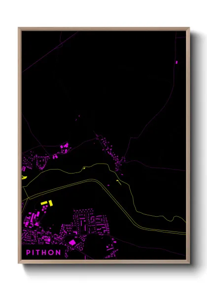 Une affiche de carte sur Pithon