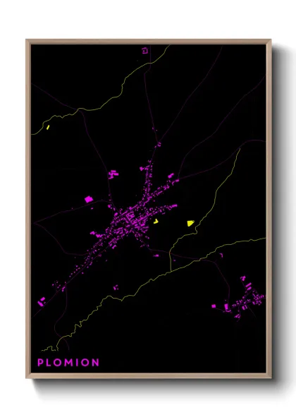 Une affiche de carte sur Plomion