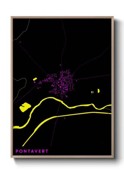 Une affiche de carte sur Pontavert