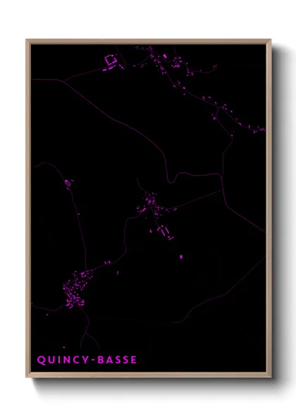 Une affiche de carte sur Quincy-Basse