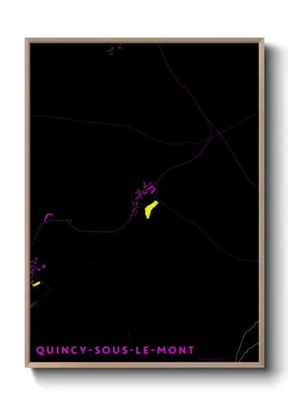 Une affiche de carte sur Quincy-sous-le-Mont