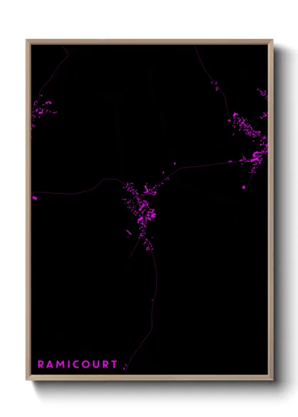 Une affiche de carte sur Ramicourt