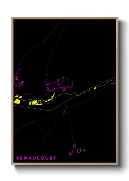 Une affiche de carte sur Remaucourt