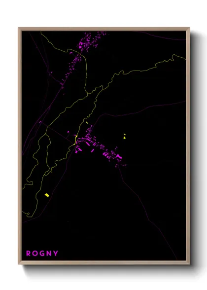 Une affiche de carte sur Rogny