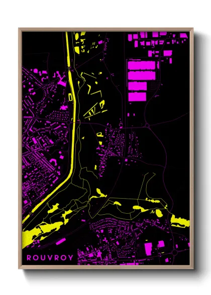 Une affiche de carte sur Rouvroy