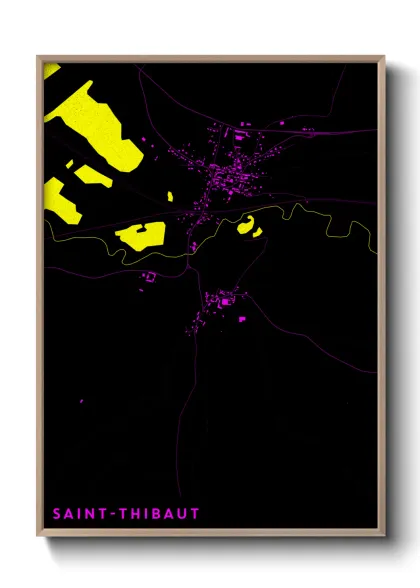 Une affiche de carte sur Saint-Thibaut