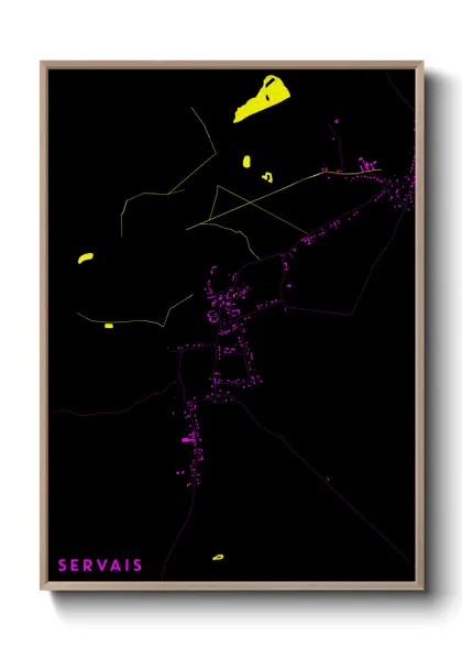 Une affiche de carte sur Servais